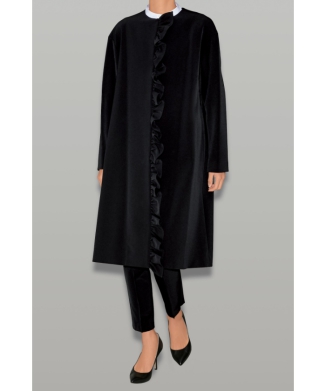 フロントラッフルコート