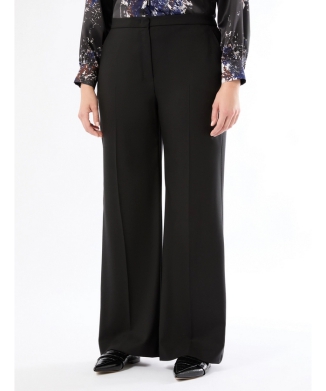 ワイド フィット ピュア ウール パンツ