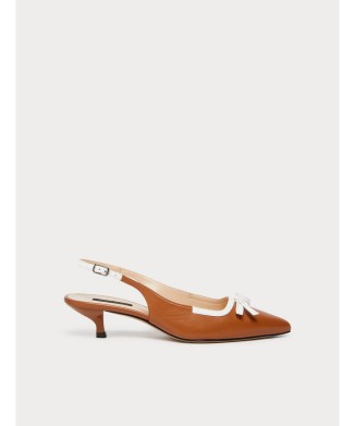 ナッパレザー スリングバック パンプス