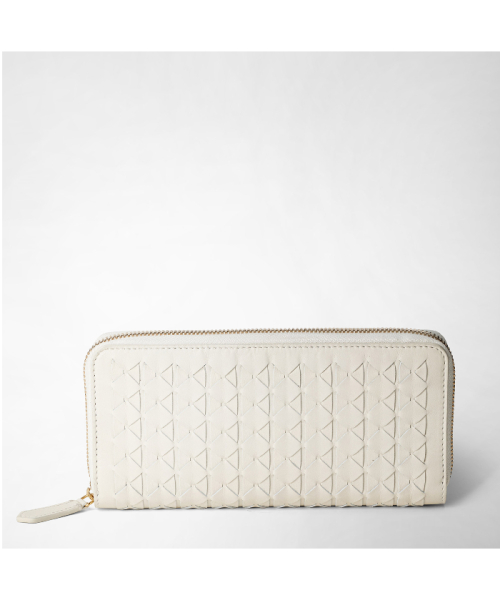 SERAPIAN モザイコ ラウンドファスナーウォレット OFF WHITE F