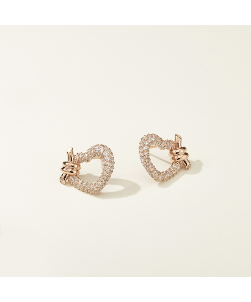 クオレ(CUORE) スターリング シルバー ローズ ピアス(W233N085)|阪急