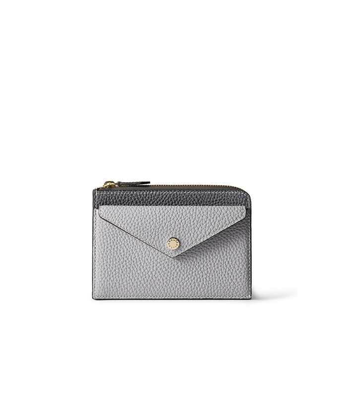 エンベロープ ミニジップ ウォレット シュリンクレザー(W25NJ016