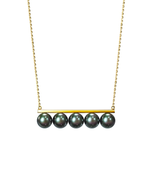 TASAKI バランス シグネチャー ブラック ネックレス 18K イエローゴールド F TASAKI バランス シグネチャー ブラック ネックレス 18K イエローゴールド F