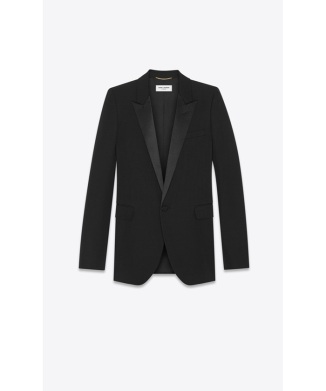 アイコニック スモーキング シングルブレステッド チューブジャケット