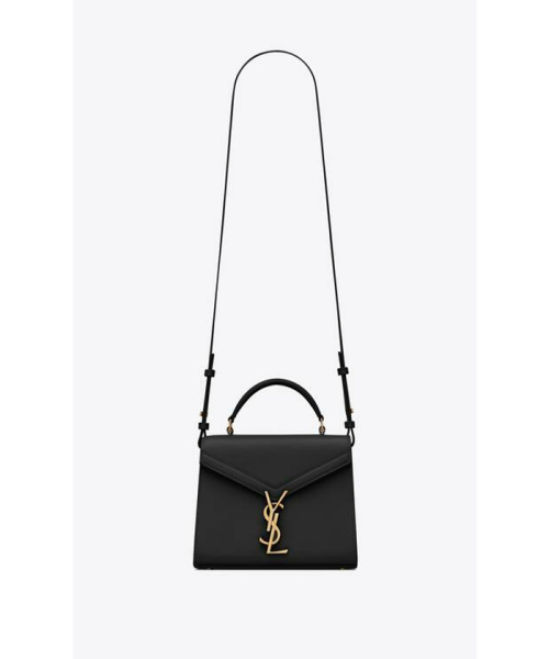 SAINTLAURENT カサンドラ トップハンドル(ミニ/グレイン・ド・プードルエンボスレザー) BLACK F SAINTLAURENT カサンドラ トップハンドル(ミニ/グレイン・ド・プードルエンボスレザー) BLACK F