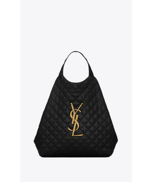 SAINTLAURENT イカール マキシ ショッピングバッグ(ラムスキン/キルティング) BLACK F SAINTLAURENT イカール マキシ ショッピングバッグ(ラムスキン/キルティング) BLACK F