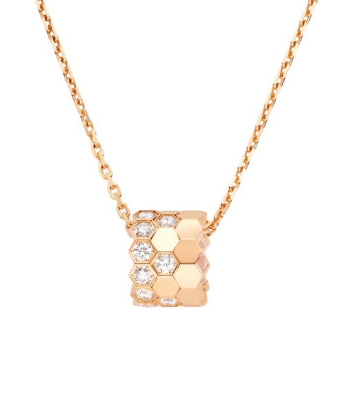 CHAUMET 「ビー ドゥ ショーメ」コレクション ハニカムペンダント ピンクゴールド x ダイヤモンド F CHAUMET 「ビー ドゥ ショーメ」コレクション ハニカムペンダント ピンクゴールド x ダイヤモンド F