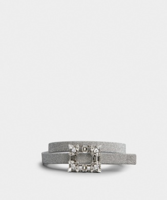 「ブロッシュ ヴィヴィエ」バックル ファブリック ベルト