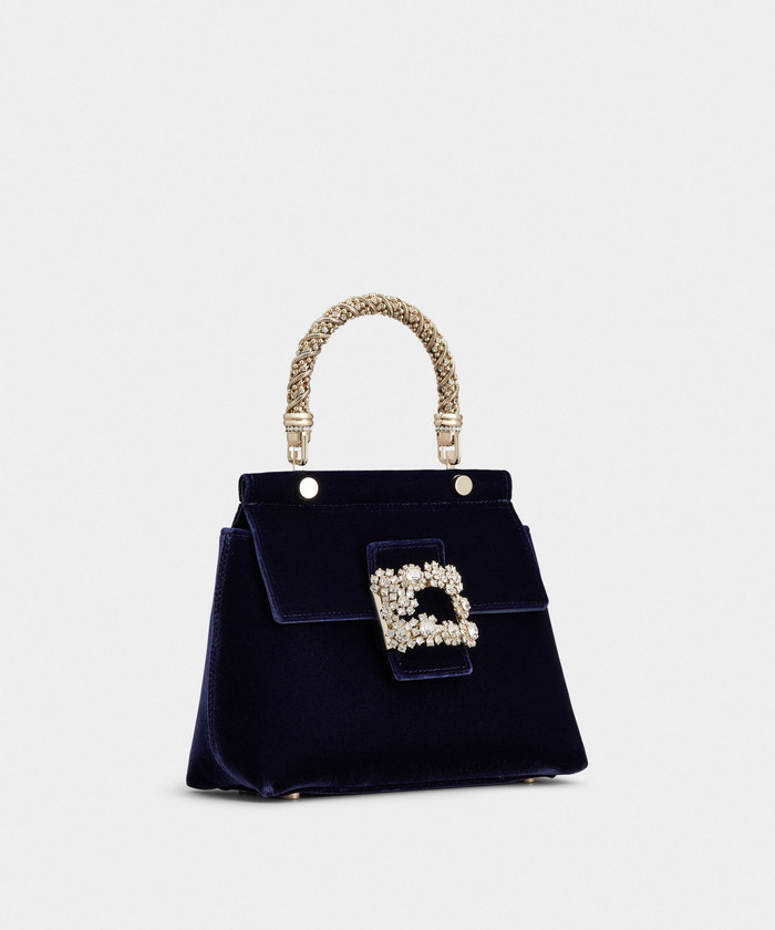 Roger Vivier チェーン ターンロック ストラス ショルダーバッグ