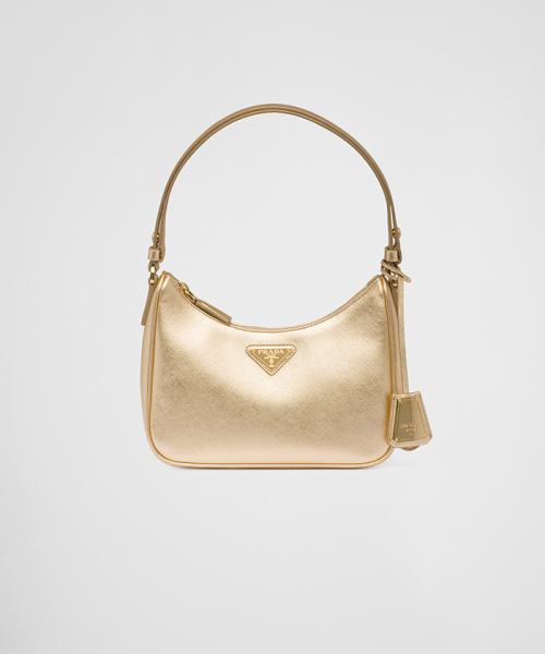 PRADA サフィアーノレザー ミニバッグ ゴールド TU PRADA サフィアーノレザー ミニバッグ ゴールド TU