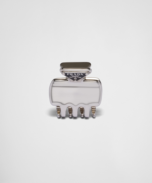 PRADA メタル ヘアクリップ ライトグレー TU PRADA メタル ヘアクリップ ライトグレー TU