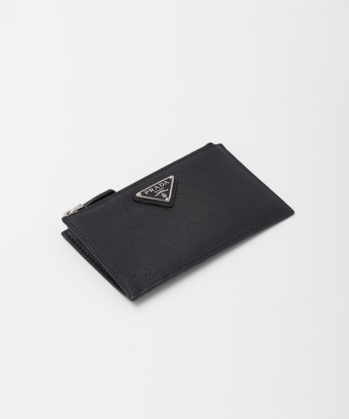 ミニ財布としても！PRADA SAFFIANOトライアングル カードケース ミニ財布としても！PRADA SAFFIANO レザー カードケース 1MC085