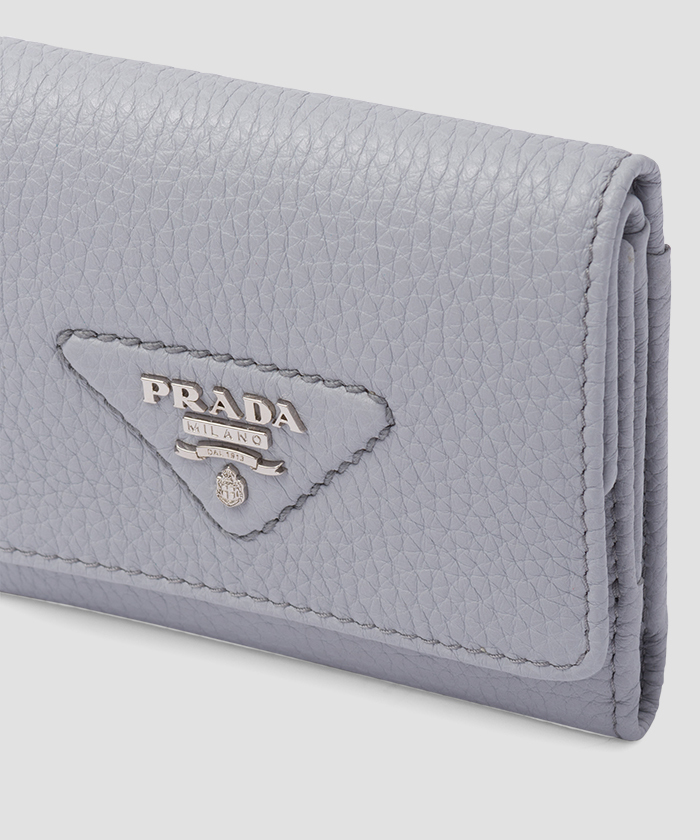 グレー ヴィッテロダイノレザー ミニ財布 | PRADA