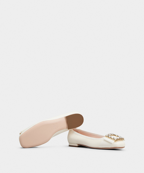 Roger Vivier バレエシューズ　オペラシューズ　ストラスバックル Roger Vivier/Viv' Run ストラスバックル テクニカル バレリーナ