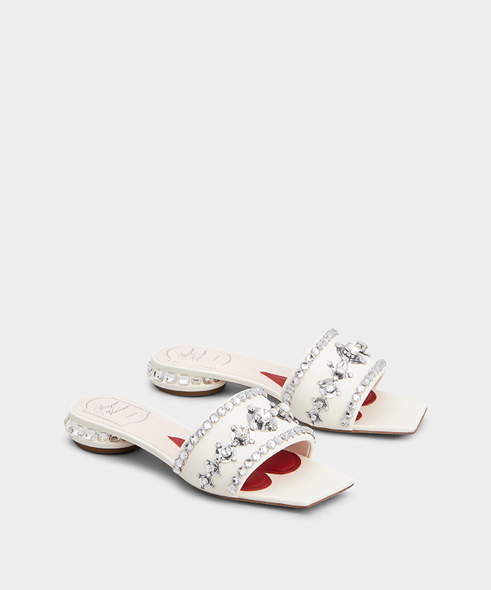 [Roger Vivier] ストラスヒールディスコミュール (ナッパレザー) ストラス ヒール ディスコ ナッパレザー ミュール(X243K021