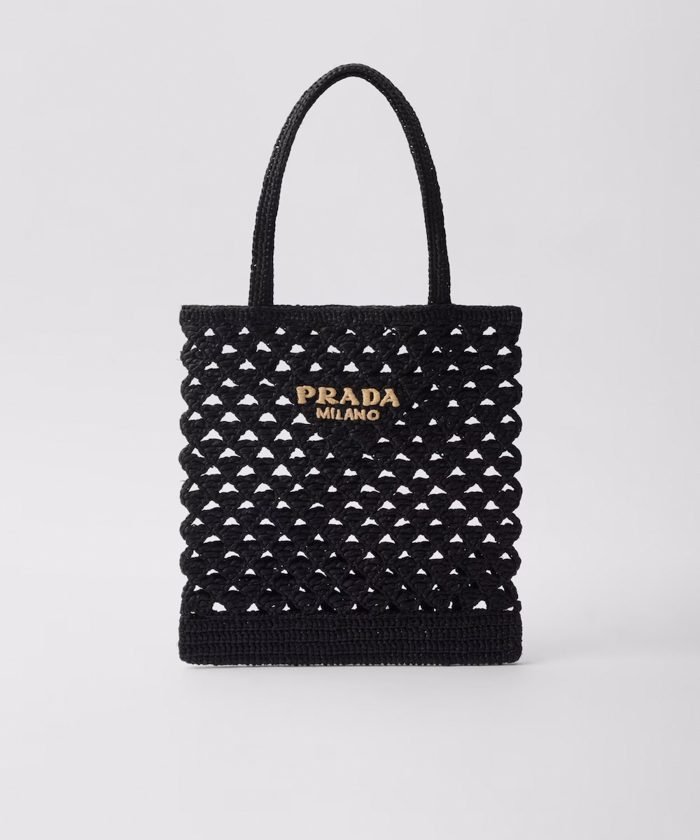 雑誌掲載【PRADA】クロシェ ショッピングバッグ 全3色 関税込☆VIP価格【PRADA】クロシェトートバッグ (PRADA/かご