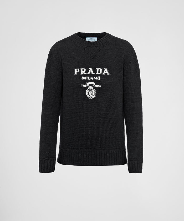 【新作入荷!!】  PRADAロゴ ウール クルーネック セーター(X248G055)｜阪急百貨店 トップス