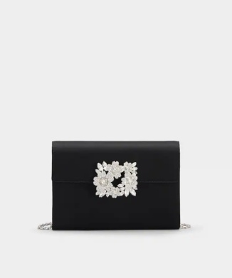 エフロレッソンス サテン クラッチ ミニ