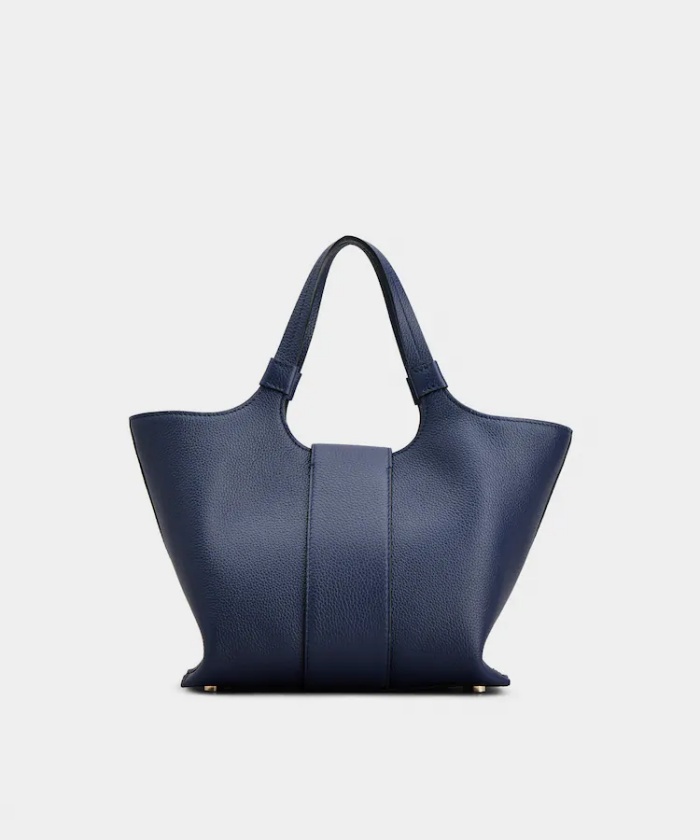 洗練【Roger Vivier】レザー＆ファブリック ショッピングバッグ ブラック Woman ヴィヴ ショック レザー ショッピング バッグ