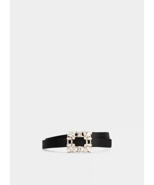 RogerVivier ブロッシュ ヴィヴィエ サテン ベルト ブラック 75 RogerVivier ブロッシュ ヴィヴィエ サテン ベルト ブラック 75