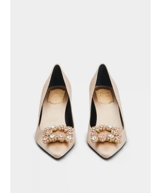 エフロレッソンス サテン パンプス