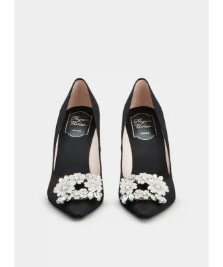 エフロレッソンス サテン パンプス