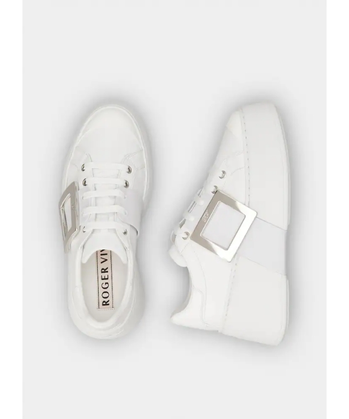 ROGER VIVIER Viv Skate レザースニーカー バイカラー〇関送無○ Viv' Skate Sneakers in leather White Woman