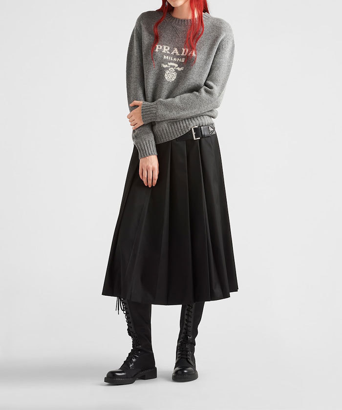 PRADAロゴ ウール クルーネック セーター(X24NG040)|阪急百貨店 PRADAロゴ ウール クルーネック セーター(X24NG040)|阪急百貨店