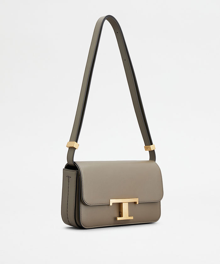★関税込★【TOD'S】 タイムレス マイクロ クロスバック★ Woman ブラウン T タイムレス レザー クロスボディ バッグ