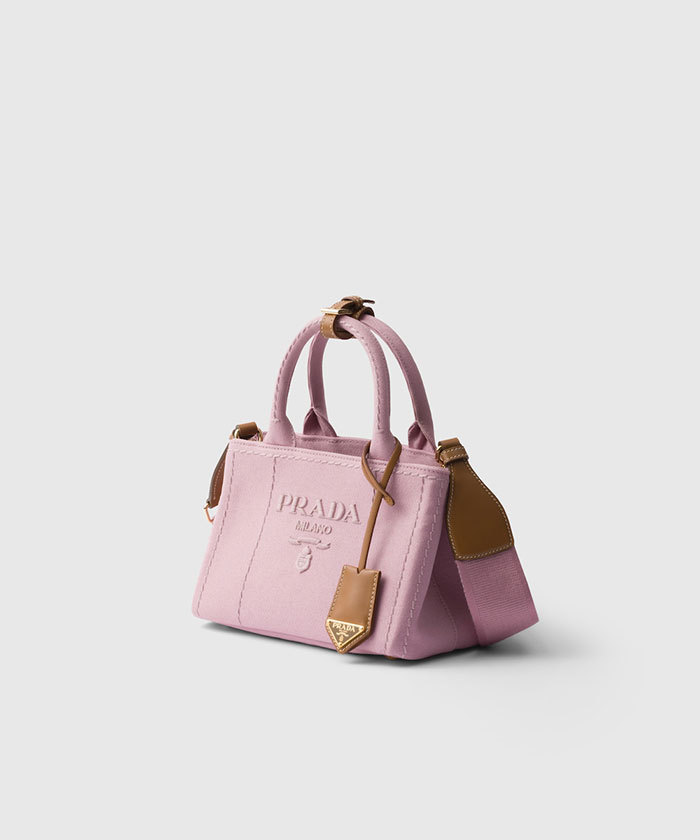【PRADA】スモール コットンキャンバス ハンドバッグ 2way コットンキャンバス ミニハンドバッグ(X253S002)｜阪急百貨店