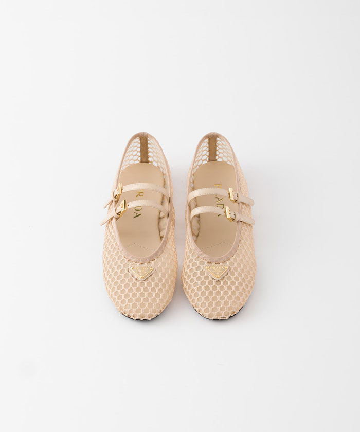 PRADA プラダ　メッシュファブリックバレリーナ　37 メッシュファブリック バレリーナ(X253S017)｜阪急百貨店公式