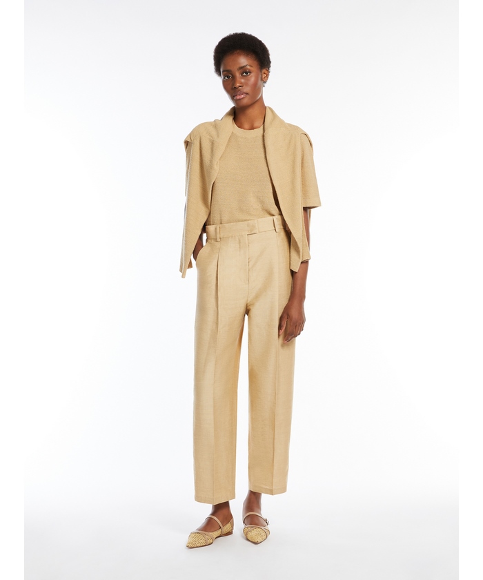 MaxMara LIANA リネンシルクブレンドTシャツ♪ 直営♪MaxMara リネン&シルク糸 Tシャツ LIANA