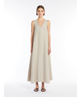 MAXMARA リネン シルク ロング ドレス リネン シルク ブレンド ロング ドレス(X254Y060)|阪急百貨店