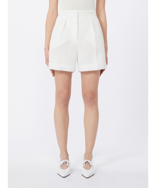 MaxMara ［アヴェナ］テクニカル メッシュ ショート パンツ WHITE 36