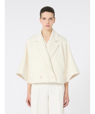 ［ガレア］ウール カシミヤ クロップド コート