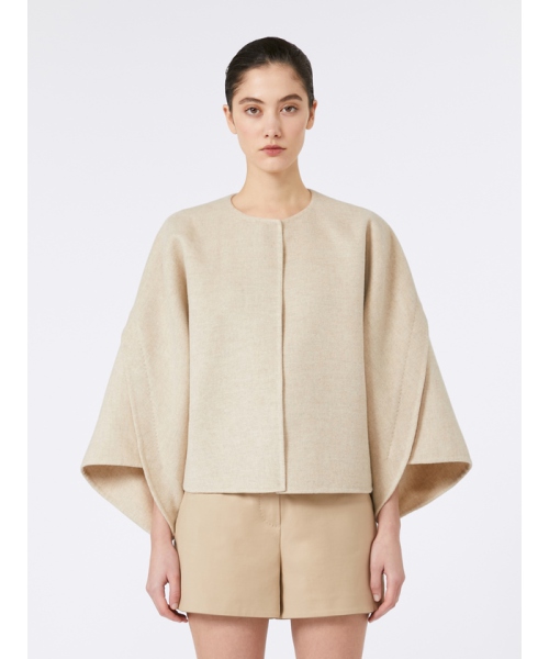 MaxMara ［オヴァダ］ウール カシミヤ クロップド コート SAND 36