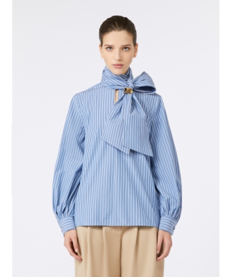 ［ディスコ］コットン ポプリン ストライプ ブラウス