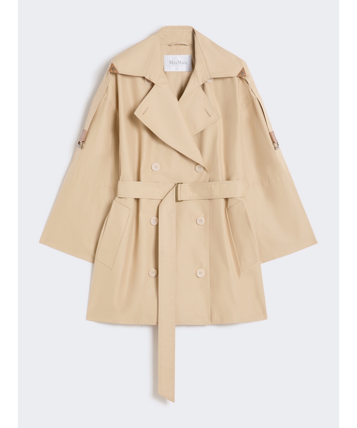 Max Mara VERACE 撥水ギャバジン ダブルブレストトレンチコート ヴェラーチェ］ピュア コットン ギャバジン トレンチコート
