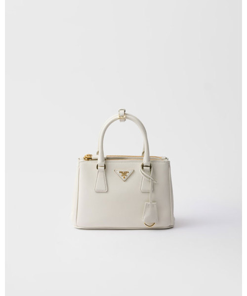 PRADA プラダ ガレリア スモール レザー バッグ ホワイト TU PRADA プラダ ガレリア スモール レザー バッグ ホワイト TU