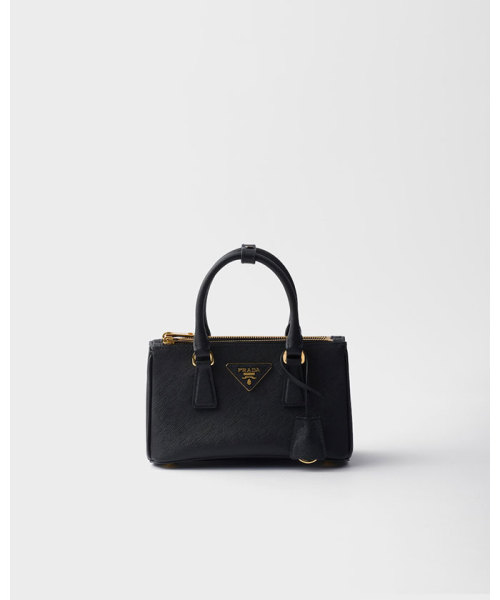 PRADA サフィアーノレザー ミニバッグ ブラック TU PRADA サフィアーノレザー ミニバッグ ブラック TU