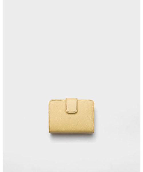 PRADA サフィアーノトライアングル 財布 バニラ TU PRADA サフィアーノトライアングル 財布 バニラ TU