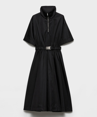 ショートスリーブ Re-Nylon ミディドレス