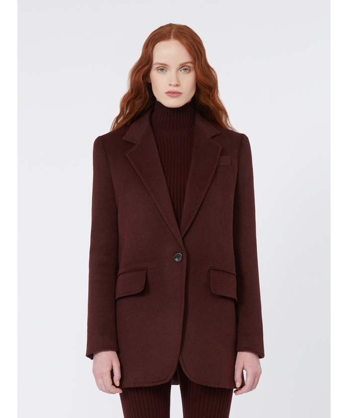 アリッチャ］ピュア キャメル シングルブレスト ジャケット(X25DA001