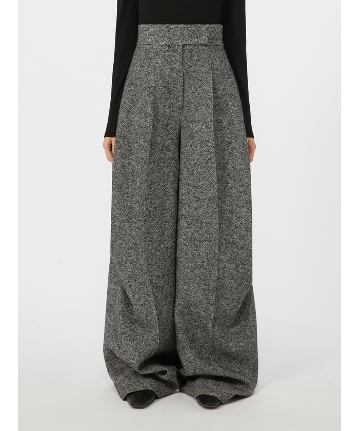 シモーネ］ウール シルク ツイード パンツ(X25DA010)｜阪急百貨店公式