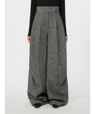 ［シモーネ］ウール シルク ツイード パンツ