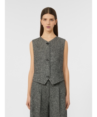 ［ベアート］ピュア ウール シルク ツイード ジレ