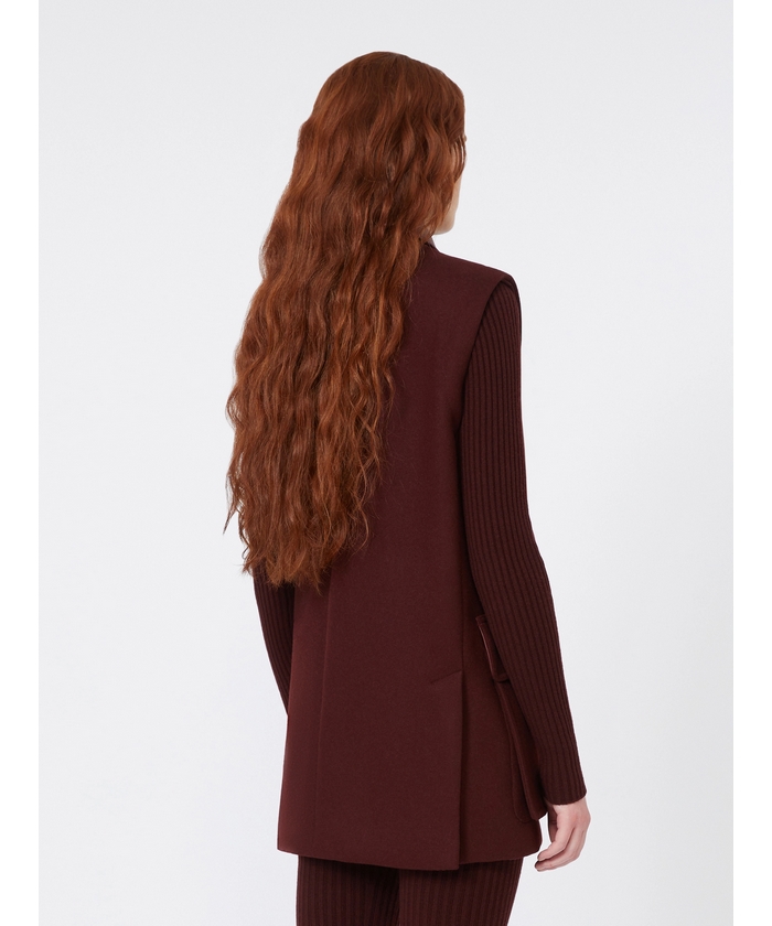 アエローゾ］ウール アルパカ カシミヤ ロング ジレ(X25DA013)｜阪急