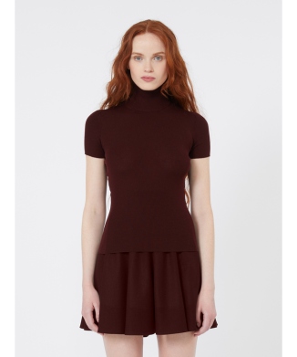 ［アファ］ピュア ウール ハイネック ニット