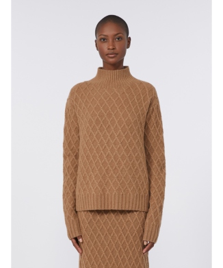 ［モリ］ピュア キャメル ニット