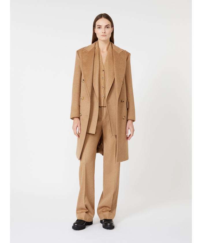 コーザ］ピュア キャメル ダブルブレスト コート(X25DA038)｜阪急